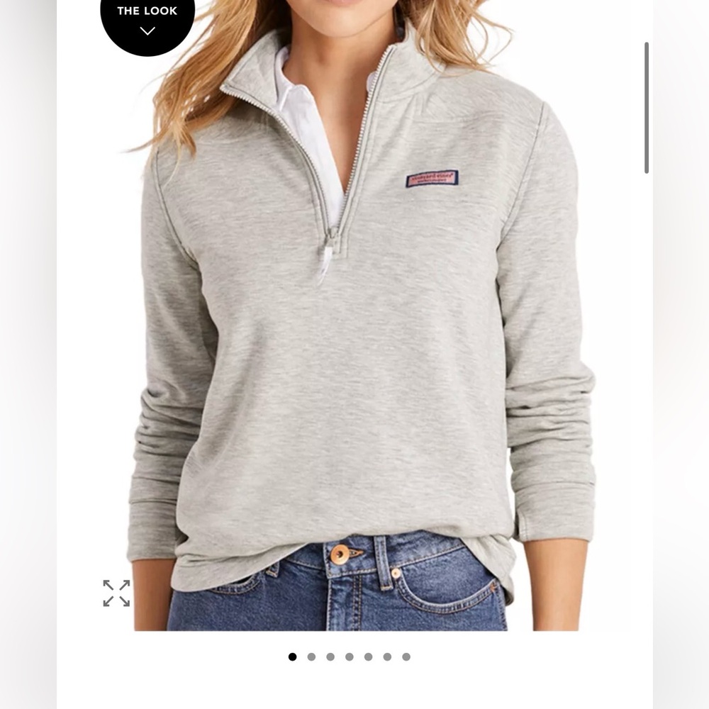 Vineyard Vines Gray Quarter-Zip Pullover